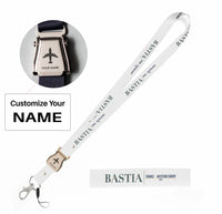 Thumbnail for Bastia City Series seat belt lanyard - white with name