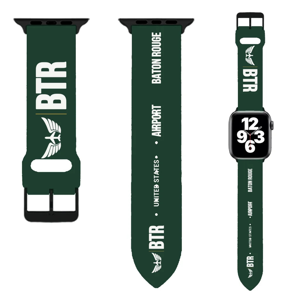 WBV6 | Baton Rouge Metropolitan Airport BTR | Dark Green (Metal Buckle)