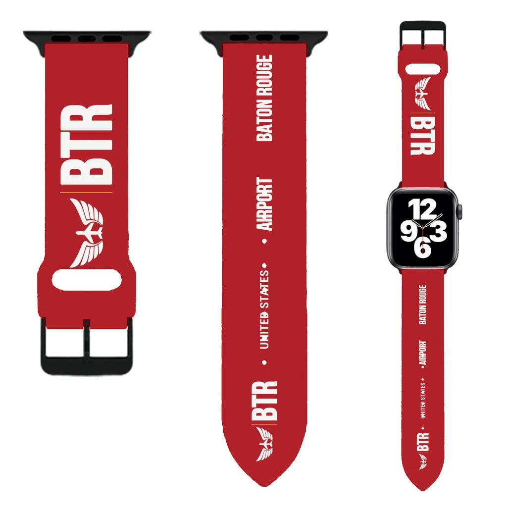 WBV6 | Baton Rouge Metropolitan Airport BTR | Red (Metal Buckle)