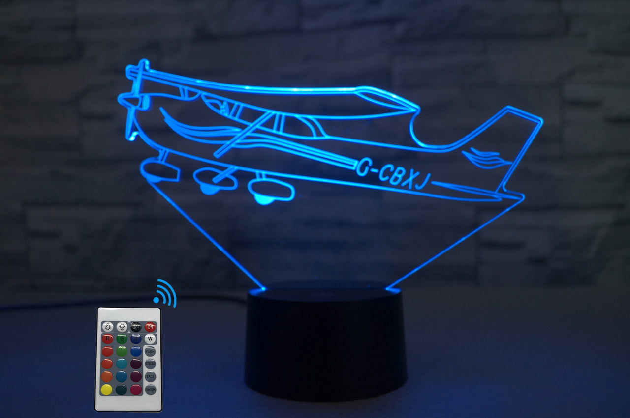 Beautiful Cessna Skyhawk Designed 3D Lamp