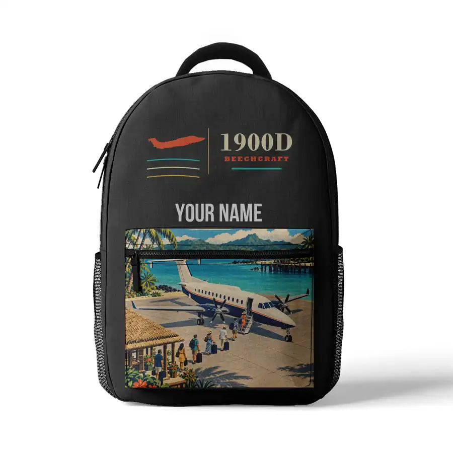 Beechcraft 1900D - 3D Backpack - Gray + Name