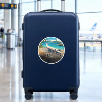 Thumbnail for Beechcraft 1900D - 3D + Name - Circle Sticker - Suitcase