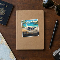 Thumbnail for Beechcraft 1900D - 3D + Name - Square Sticker - Notebook