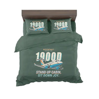 Thumbnail for Beechcraft 1900D - Cartoon - Bedding Set - Dark Green