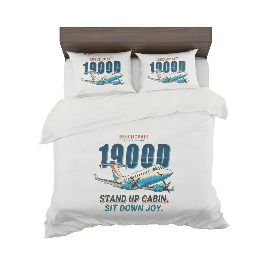 Beechcraft 1900D - Cartoon - Bedding Set - White