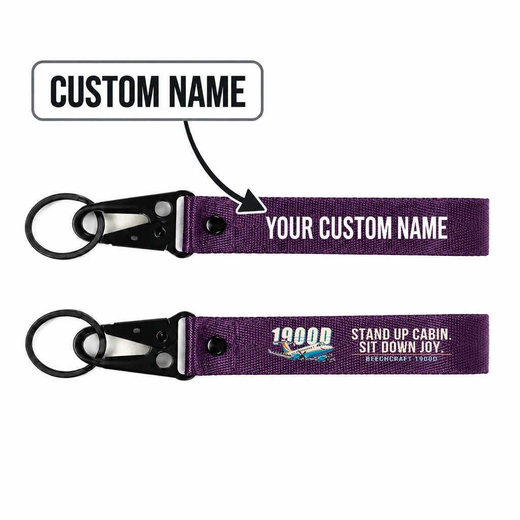 Beechcraft 1900D Hawk-Shaped Key Chains - Purple - Cartoon - Personalized