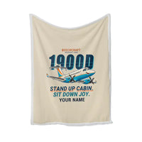 Thumbnail for Beechcraft 1900D - Cartoon + Name - Blanket - Beige