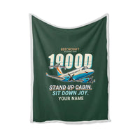 Thumbnail for Beechcraft 1900D - Cartoon + Name - Blanket - Dark Green