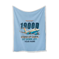 Thumbnail for Beechcraft 1900D - Cartoon + Name - Blanket - Light Blue