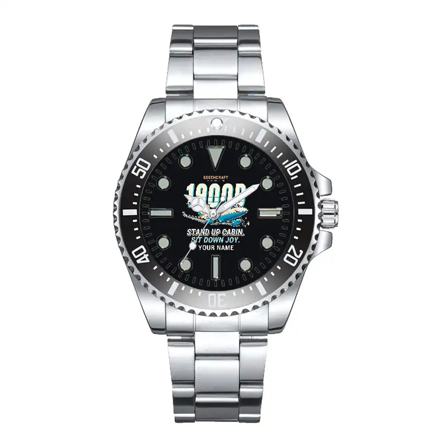 Beechcraft 1900D - Cartoon + Name - Premium Diver - Black