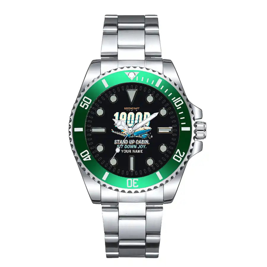 Beechcraft 1900D - Cartoon + Name - Premium Diver - Green