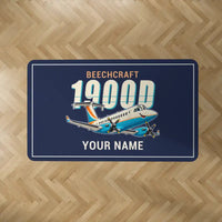 Thumbnail for Beechcraft 1900D - Cartoon + Name - Rectangle Carpet - Dark Blue