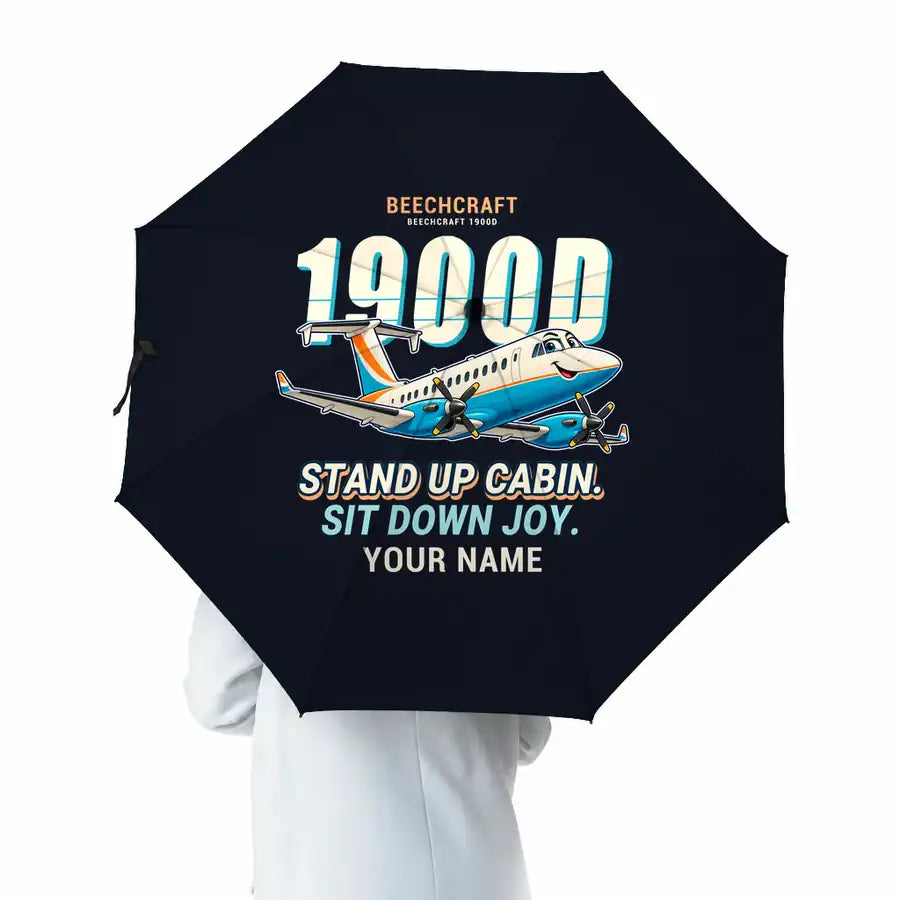 Beechcraft 1900D - Cartoon + Name - Umbrella