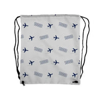 Thumbnail for Beechcraft 1900D - Drawstring Bag - 3D Pattern - Light Gray