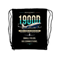 Thumbnail for Beechcraft 1900D - Drawstring Bag - Original - Black
