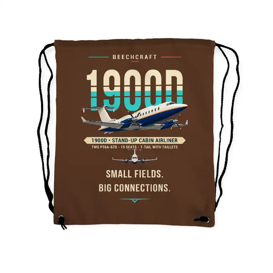 Beechcraft 1900D - Drawstring Bag - Original - Brown