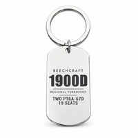 Thumbnail for Beechcraft 1900D - Key Chain - Tag - Silver