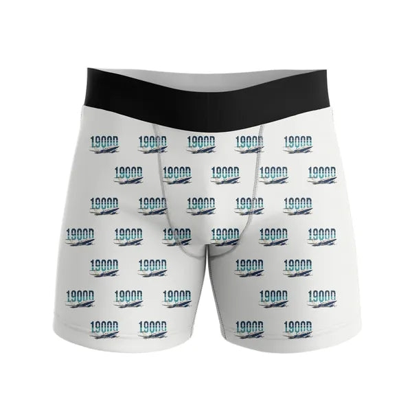 Beechcraft 1900D - Men Boxers - Original Pattern - White