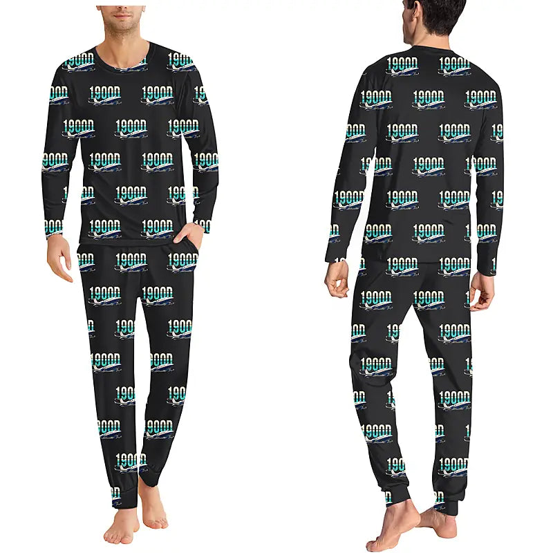 Beechcraft 1900D - Men Pajamas - Original Pattern - Black