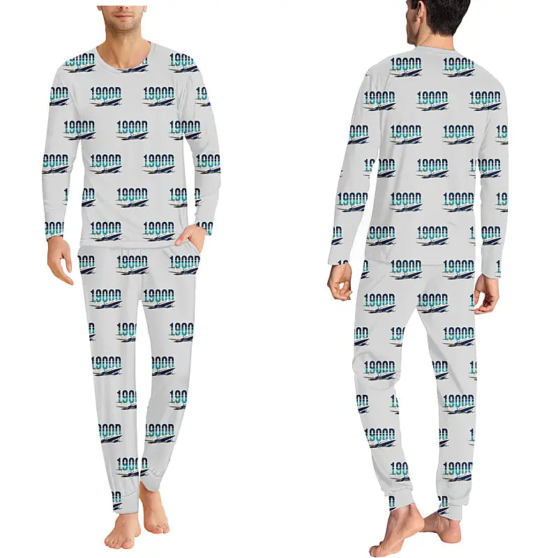 Beechcraft 1900D - Men Pajamas - Original Pattern - Light Gray