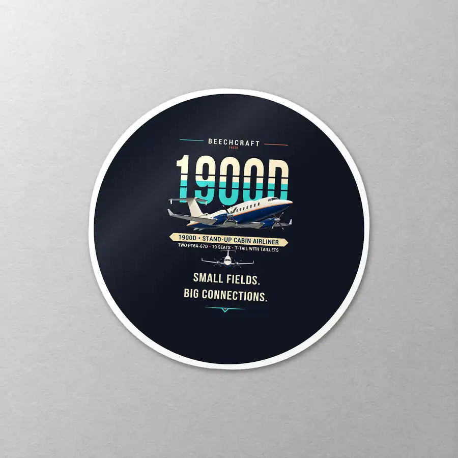 Beechcraft 1900D - Original - Circle Sticker - Close-up