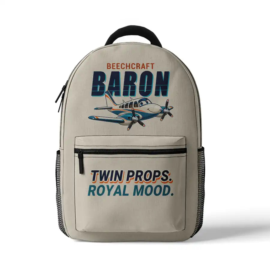 Beechcraft Baron G58 - 3D Backpack - Cartoon - Beige
