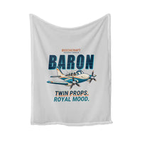 Thumbnail for Beechcraft Baron G58 - Cartoon - Blanket - Light Gray