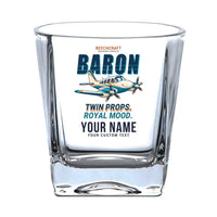 Thumbnail for Beechcraft Baron G58 - Cartoon + Name - Whiskey Glass