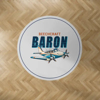 Thumbnail for Beechcraft Baron G58 - Cartoon - Round Carpet - Light Gray