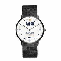 Thumbnail for Beechcraft Baron G58 - Classic - White - Slim Mesh - Black and Stainless Steel Strap