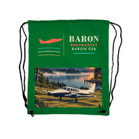 Thumbnail for Beechcraft Baron G58 - Drawstring Bag - Classic - Green