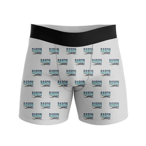 Beechcraft Baron G58 - Men Boxers - Original Pattern - Light Gray