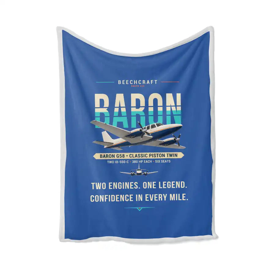 Beechcraft Baron G58 - Original - Blanket - Blue