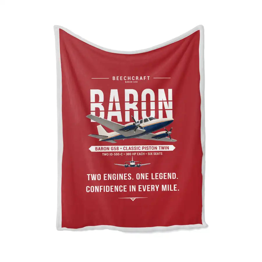 Beechcraft Baron G58 - Original - Blanket - Red