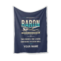 Thumbnail for Beechcraft Baron G58 - Original + Name - Blanket - Navy Blue