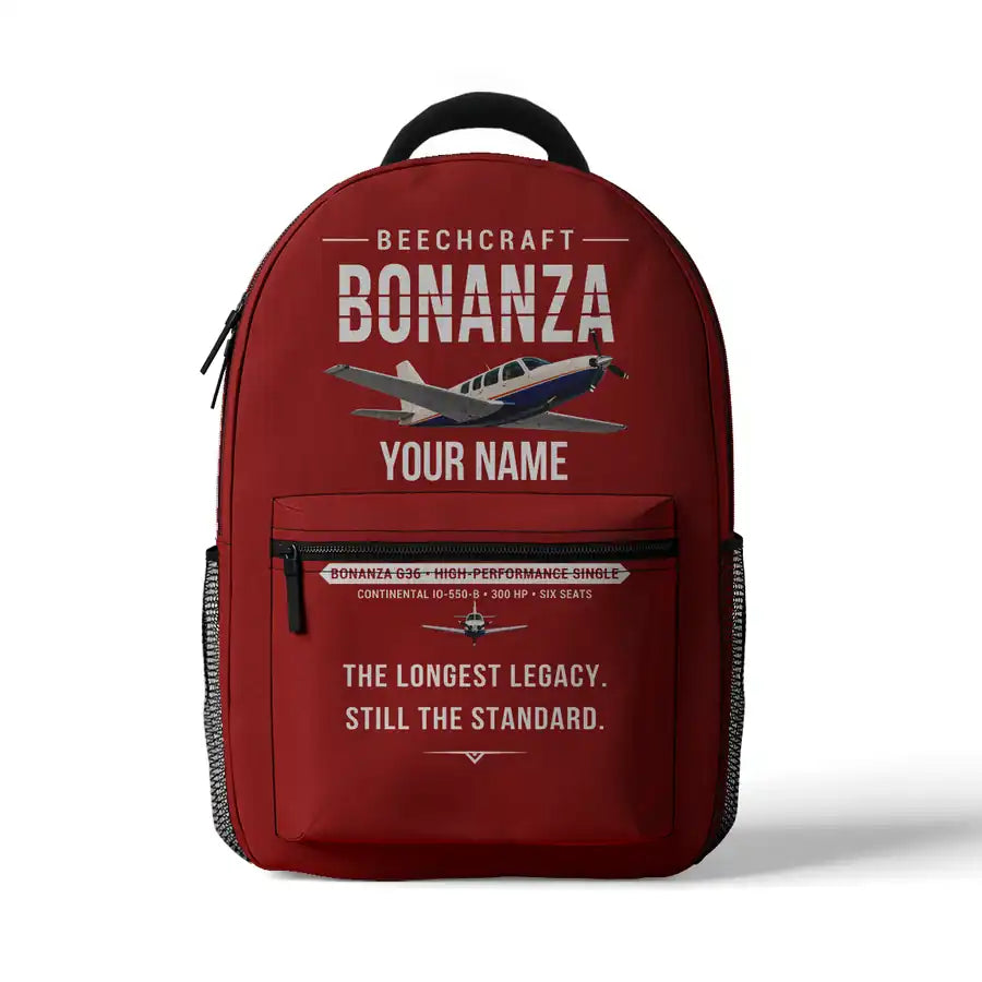 Beechcraft Bonanza G36 - 3D Backpack - Original + Name - Red