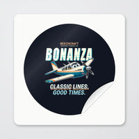 Thumbnail for Beechcraft Bonanza G36 - Cartoon - Circle Sticker - Peel