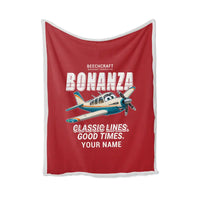 Thumbnail for Beechcraft Bonanza G36 - Cartoon + Name - Blanket - Red