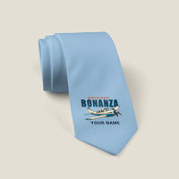 Thumbnail for Beechcraft Bonanza G36 - Cartoon + Name - Tie - Light Blue