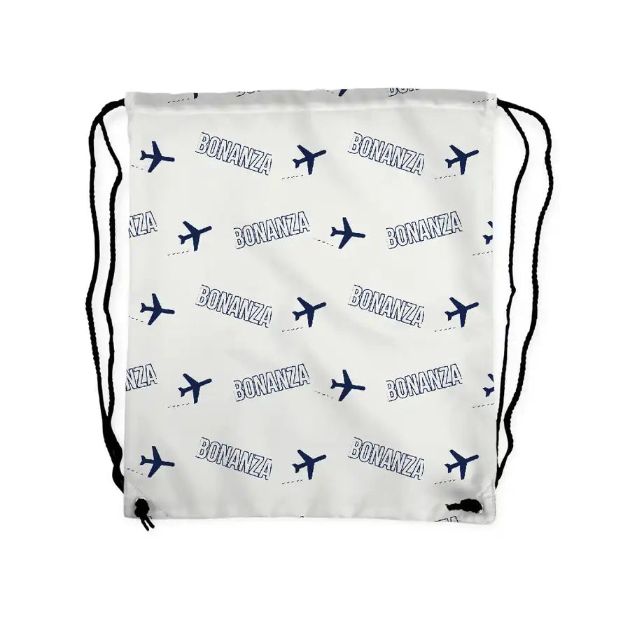 Beechcraft Bonanza G36 - Drawstring Bag - 3D Pattern - White