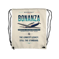 Thumbnail for Beechcraft Bonanza G36 - Drawstring Bag - Original - Beige