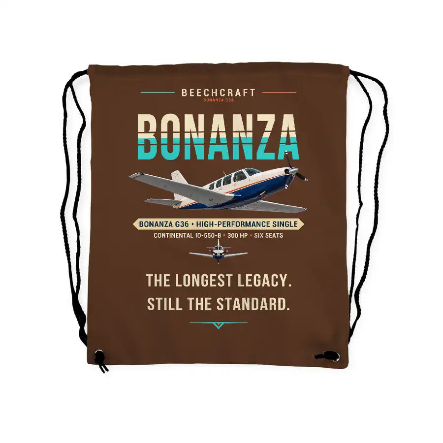 Beechcraft Bonanza G36 - Drawstring Bag - Original - Brown
