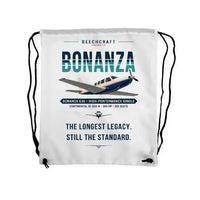 Thumbnail for Beechcraft Bonanza G36 - Drawstring Bag - Original - White