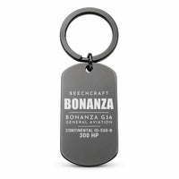 Thumbnail for Beechcraft Bonanza G36 - Key Chain - Tag - Black