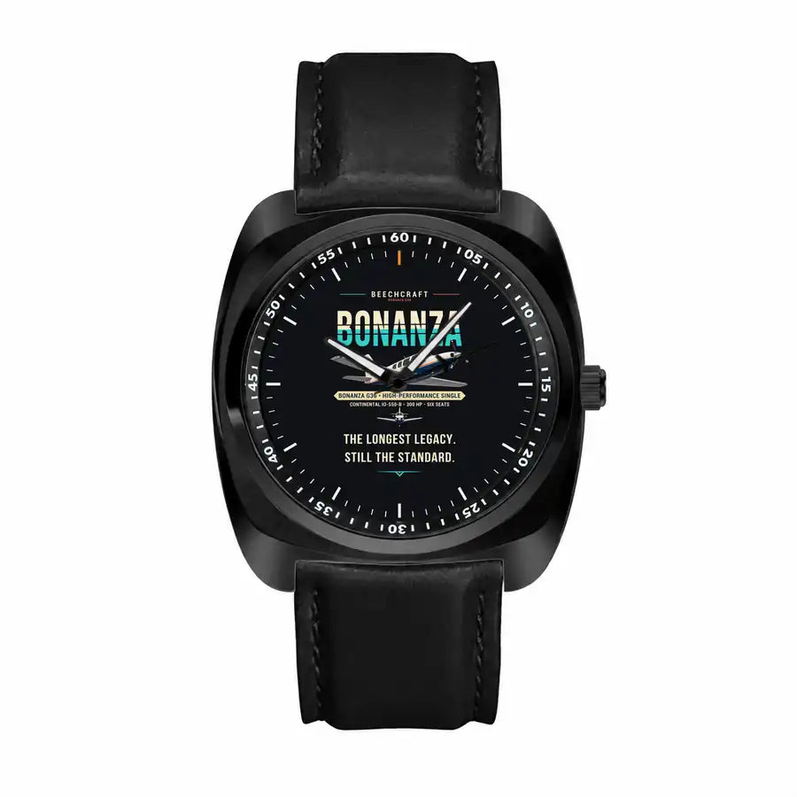 Beechcraft Bonanza G36 - Original - Luxury Cushion - Black and Black Strap