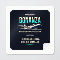 Thumbnail for Beechcraft Bonanza G36 - Original - Square Sticker - Peel