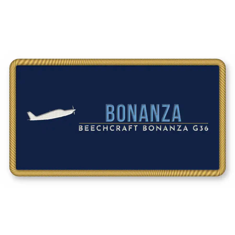 Beechcraft Bonanza G36 Patches - Rectangle - Navy Sky
