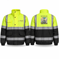 Thumbnail for Beechcraft Bonanza G36 Reflective Winter Jackets - Poster - Fluorescent Yellow & Navy