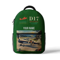 Thumbnail for Beechcraft D17S Staggerwing - 3D Backpack - Green + Name