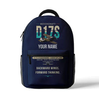 Thumbnail for Beechcraft D17S Staggerwing - 3D Backpack - Original + Name - Dark Blue